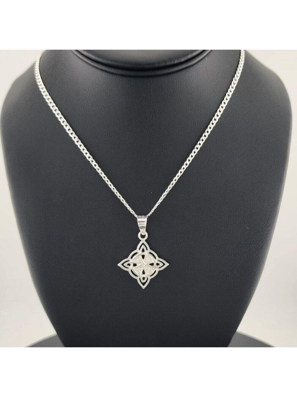 New Sterling Silver 925 Witch’s Knot Necklace – Wiccan Pagan Protection Amulet - Picture 2 of 7